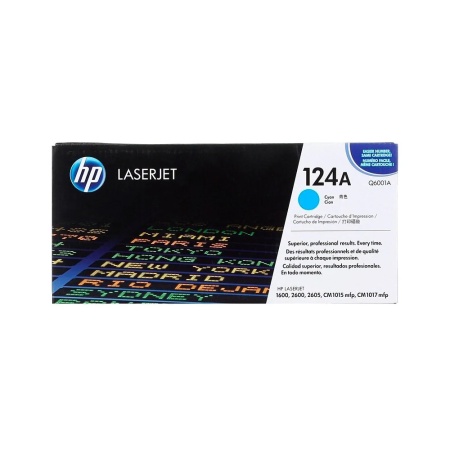 Картридж Hewlett-Packard Q6001A (124А) голубой (cyan) / поврежденная упаковка